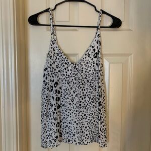 Stylish Black and White Spotted Women's Top